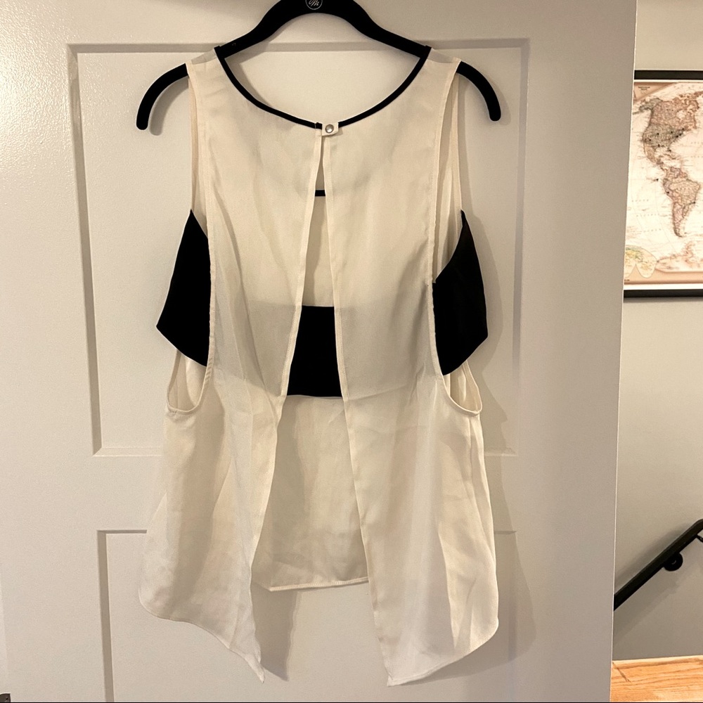 Cutout silky blouse